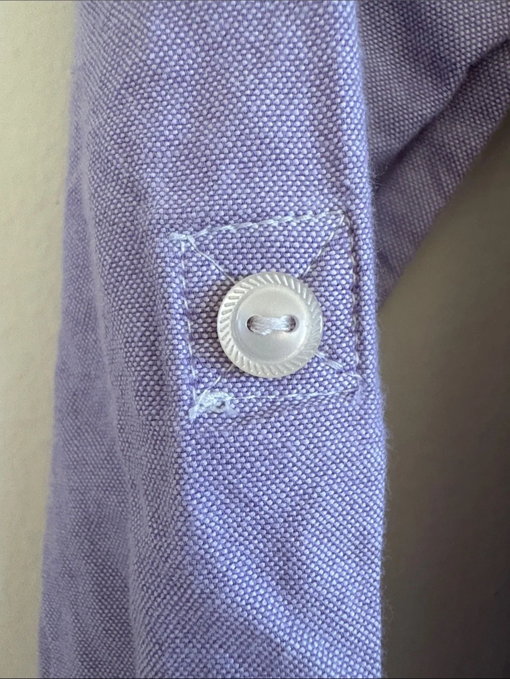 Ralph Lauren Girls Lavender Oxford Pintuck Preppy Dress (MISSING BUTTON & BELT)